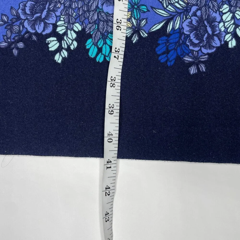 Talbots Floral Sheath Dress Blue Purple Sleeveless Knee Length Stretch Sz Large - Picture 9 of 12